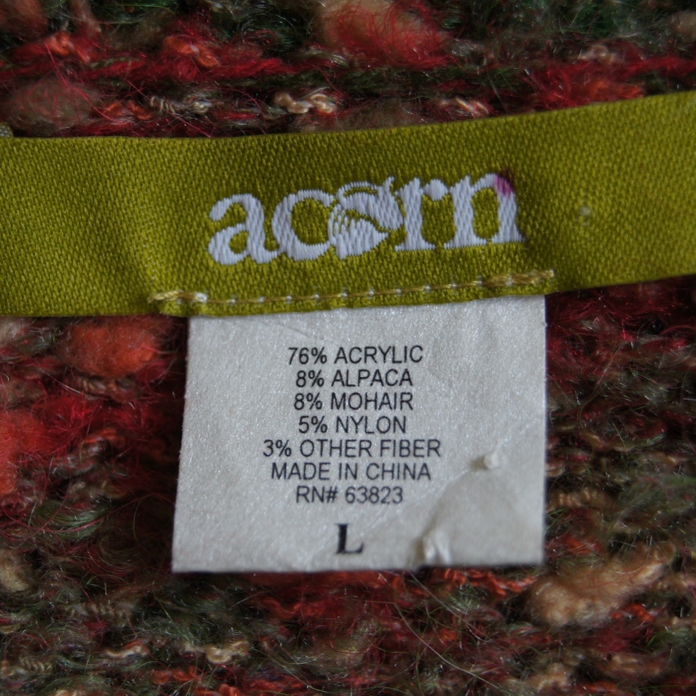 Acorn Sweater Alpaca Mohair Button Front Cardigan - Picture 6 of 6